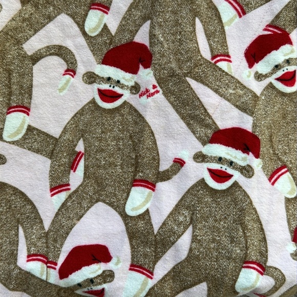 Nick & Nora, Christmas Sock Monkey Sleepshirt, Size Small - Picture 8 of 9